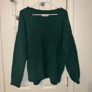 Lucky Brand Forest Green V-Neck Sweater